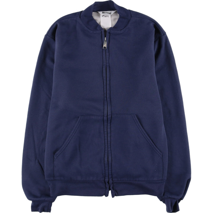 Vintage 90'S MULESKINS full-zip sweatshirt, made in the USA, size M, men's unclear Navy blue Vintage Second Hand