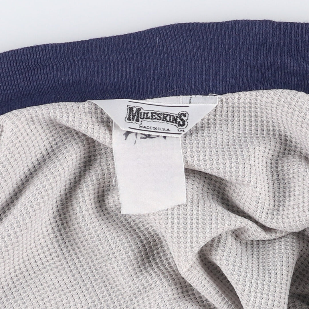 Vintage 90'S MULESKINS full-zip sweatshirt, made in the USA, size M, men's unclear Navy blue Vintage Second Hand