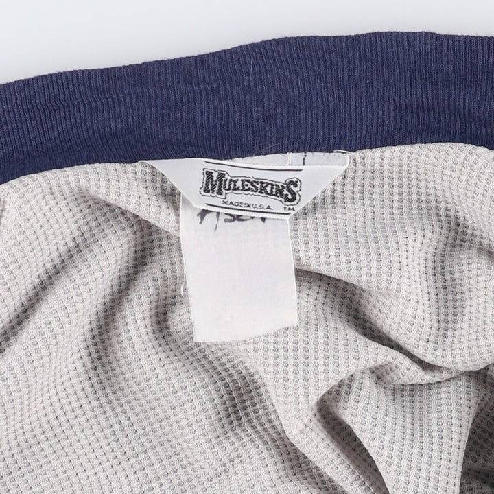 Vintage 90'S MULESKINS full-zip sweatshirt, made in the USA, size M, men's unclear Navy blue Vintage Second Hand