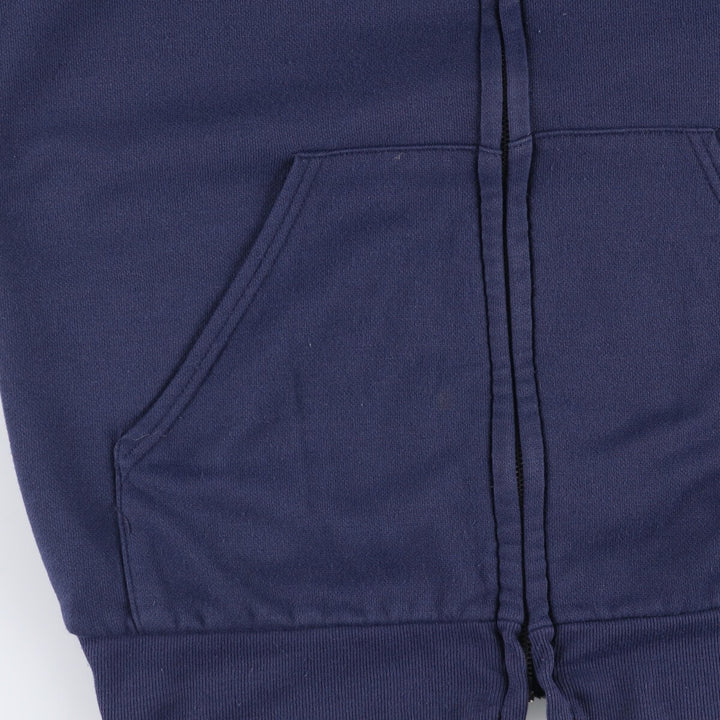 Vintage 90'S MULESKINS full-zip sweatshirt, made in the USA, size M, men's unclear Navy blue Vintage Second Hand