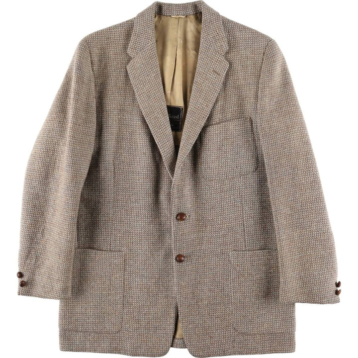 Hudson's Bay Company Harris Tweed Color Nep Wool Tailored Jacket, Men's Size L unclear Beige type Vintage Second Hand