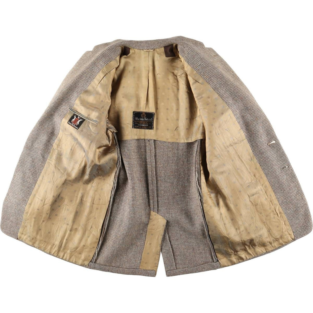 Hudson's Bay Company Harris Tweed Color Nep Wool Tailored Jacket, Men's Size L unclear Beige type Vintage Second Hand