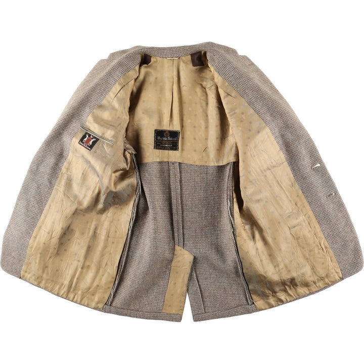 Hudson's Bay Company Harris Tweed Color Nep Wool Tailored Jacket, Men's Size L unclear Beige type Vintage Second Hand
