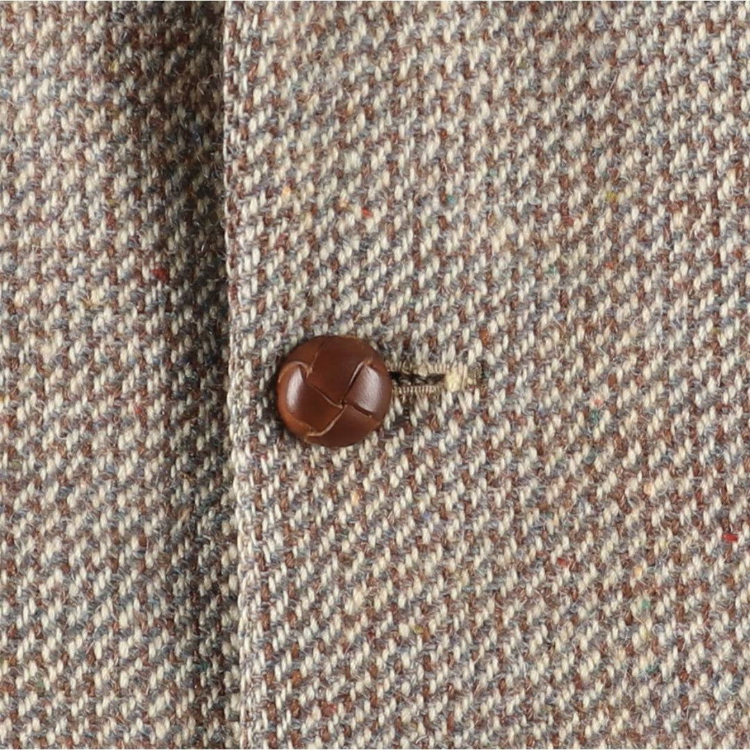 Hudson's Bay Company Harris Tweed Color Nep Wool Tailored Jacket, Men's Size L unclear Beige type Vintage Second Hand