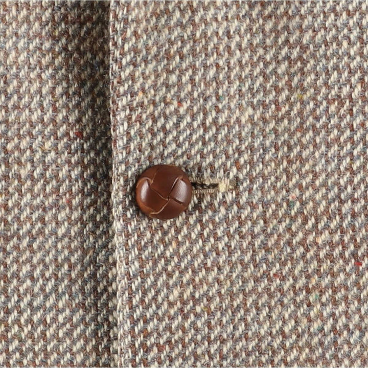 Hudson's Bay Company Harris Tweed Color Nep Wool Tailored Jacket, Men's Size L unclear Beige type Vintage Second Hand