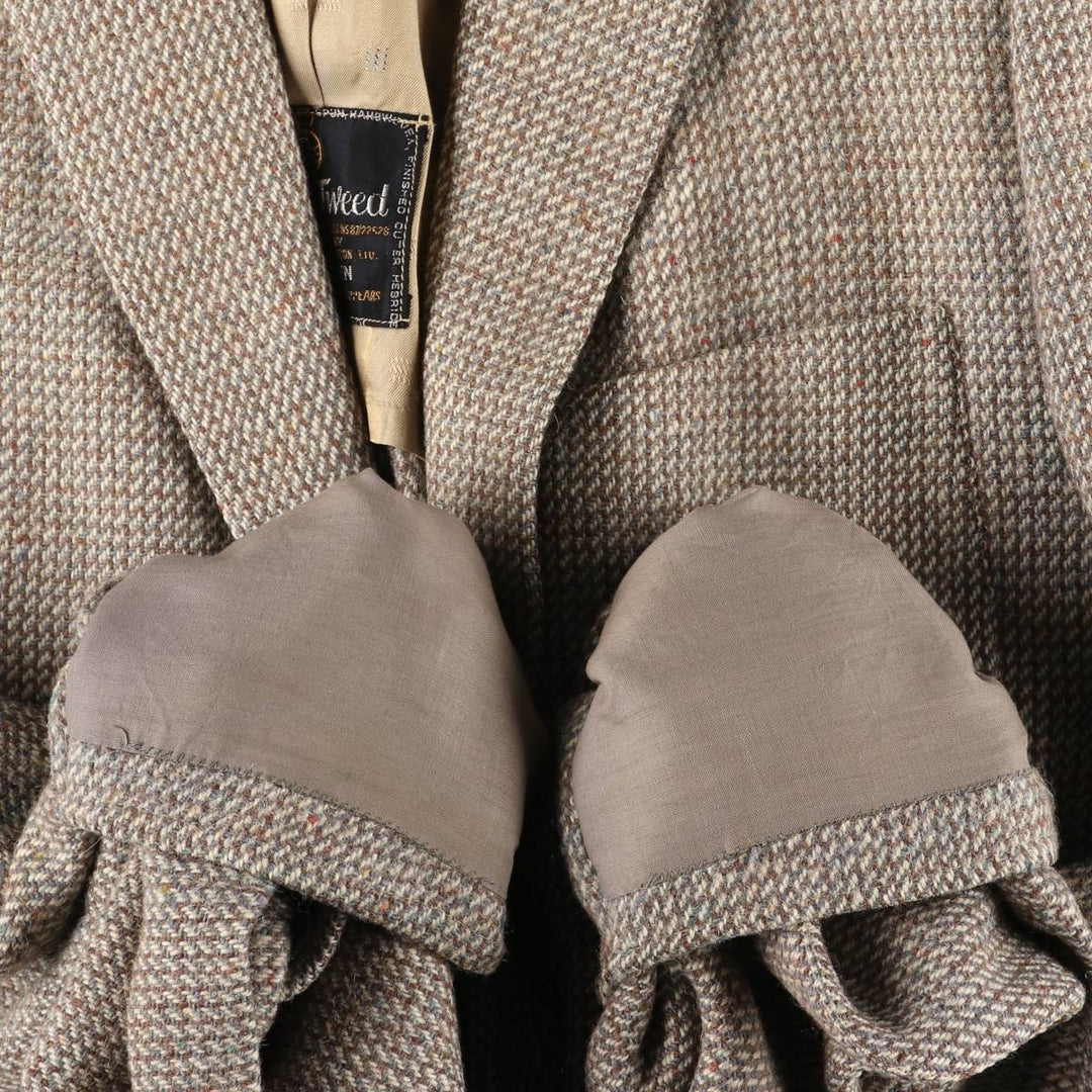Hudson's Bay Company Harris Tweed Color Nep Wool Tailored Jacket, Men's Size L unclear Beige type Vintage Second Hand