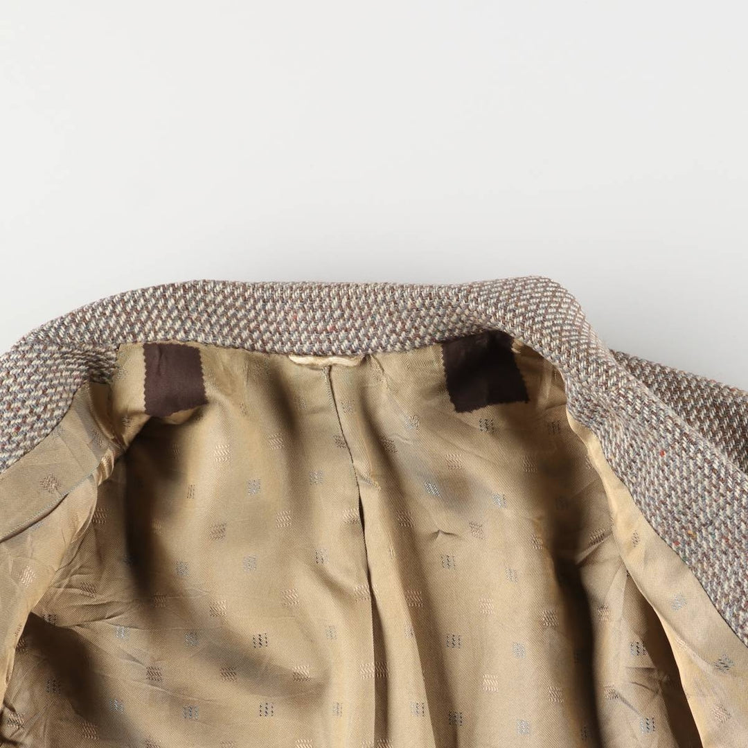 Hudson's Bay Company Harris Tweed Color Nep Wool Tailored Jacket, Men's Size L unclear Beige type Vintage Second Hand