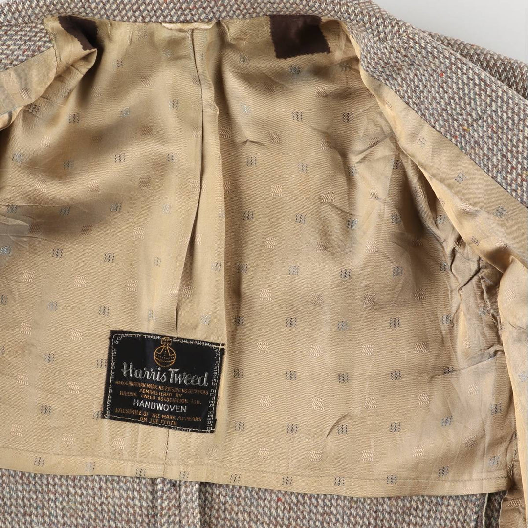 Hudson's Bay Company Harris Tweed Color Nep Wool Tailored Jacket, Men's Size L unclear Beige type Vintage Second Hand