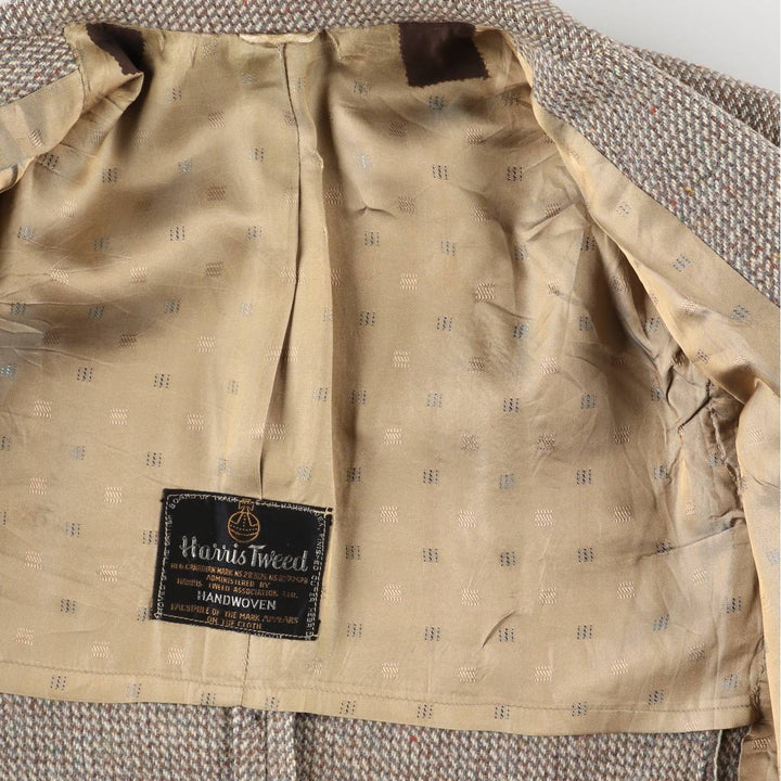 Hudson's Bay Company Harris Tweed Color Nep Wool Tailored Jacket, Men's Size L unclear Beige type Vintage Second Hand