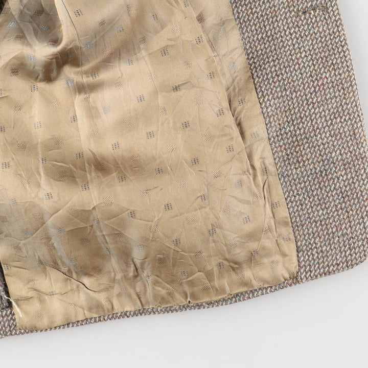 Hudson's Bay Company Harris Tweed Color Nep Wool Tailored Jacket, Men's Size L unclear Beige type Vintage Second Hand