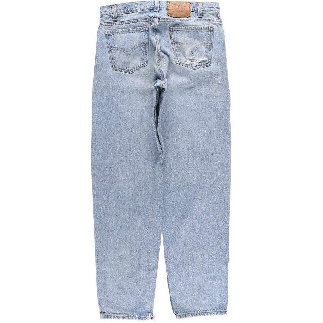 90'S Levi's 10550-0213 Relaxed Fit Tapered Leg Denim Pants with Orange Tab, Men's Size 33 cotton blue type Vintage Second Hand