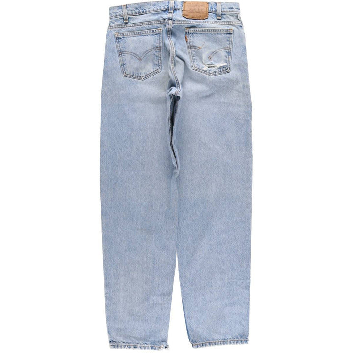 90'S Levi's 10550-0213 Relaxed Fit Tapered Leg Denim Pants with Orange Tab, Men's Size 33 cotton blue type Vintage Second Hand