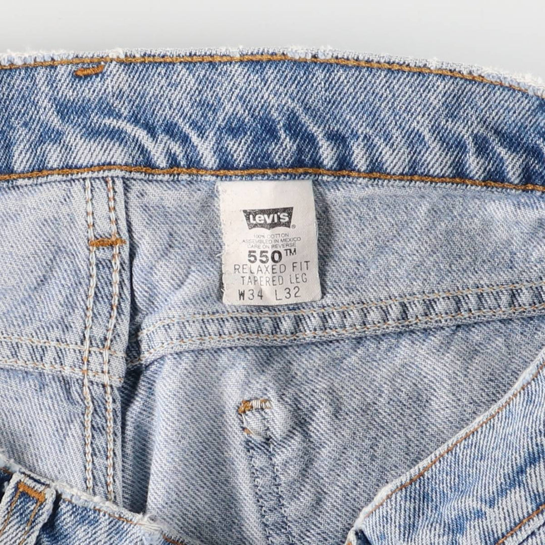 90'S Levi's 10550-0213 Relaxed Fit Tapered Leg Denim Pants with Orange Tab, Men's Size 33 cotton blue type Vintage Second Hand