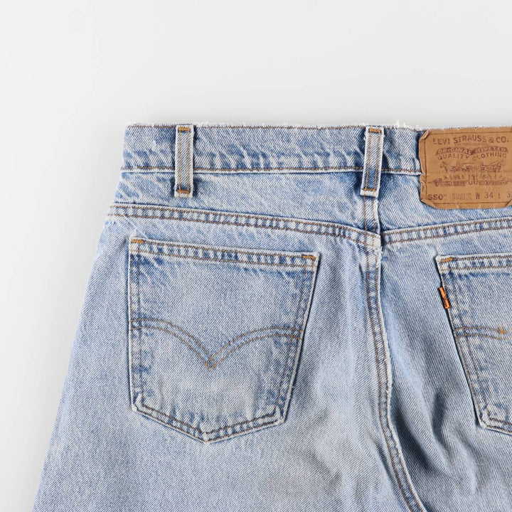 90'S Levi's 10550-0213 Relaxed Fit Tapered Leg Denim Pants with Orange Tab, Men's Size 33 cotton blue type Vintage Second Hand