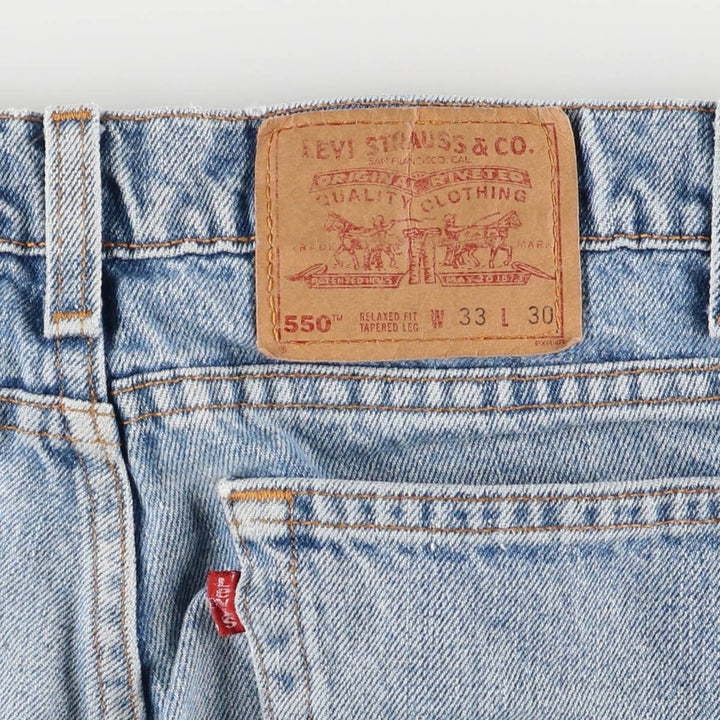 90'S Levi's 550-4891 Relaxed Fit Tapered Leg Denim Pants, Made in USA, Men's Size 32, Vintage cotton blue type Vintage Second Hand