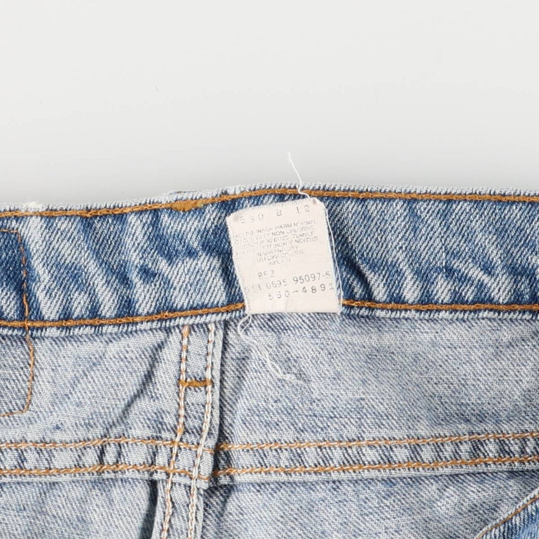 90'S Levi's 550-4891 Relaxed Fit Tapered Leg Denim Pants, Made in USA, Men's Size 32, Vintage cotton blue type Vintage Second Hand