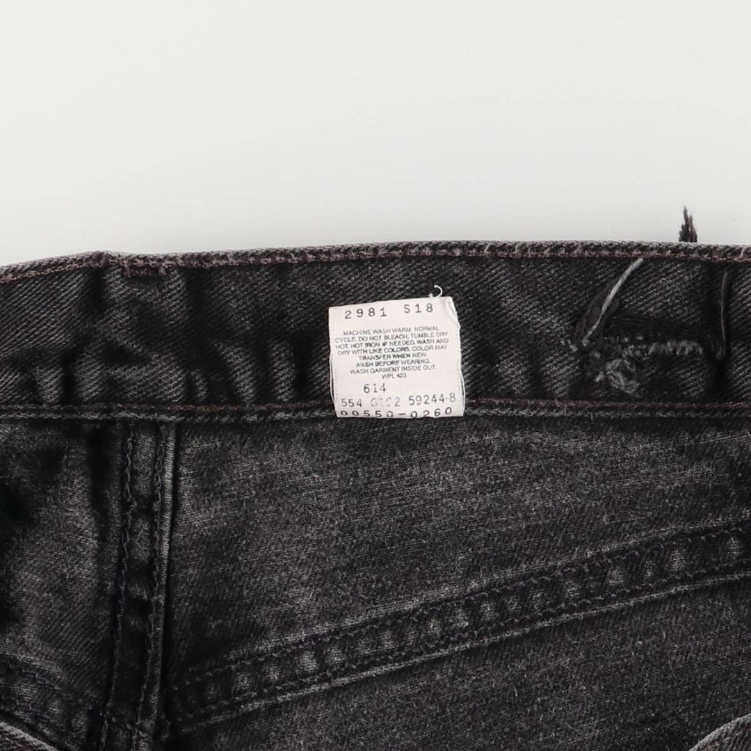 2000'S Levi's 0550-0260 Relaxed Fit Black Denim Tapered Denim Pants, Made in the USA, Men's Size W31 cotton black type Vintage Second Hand