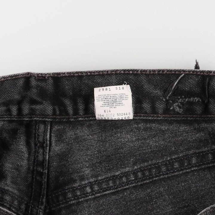 2000'S Levi's 0550-0260 Relaxed Fit Black Denim Tapered Denim Pants, Made in the USA, Men's Size W31 cotton black type Vintage Second Hand