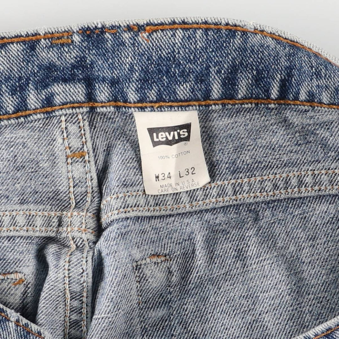 2000'S Levi's 0550-4891 Tapered Denim Pants, Made in USA, Men's Size 34 (approx.) cotton blue type Vintage Second Hand