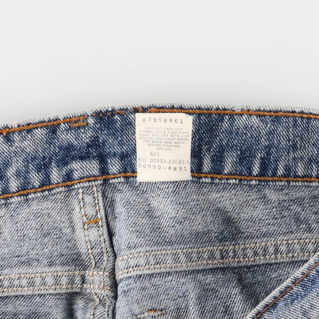 2000'S Levi's 0550-4891 Tapered Denim Pants, Made in USA, Men's Size 34 (approx.) cotton blue type Vintage Second Hand