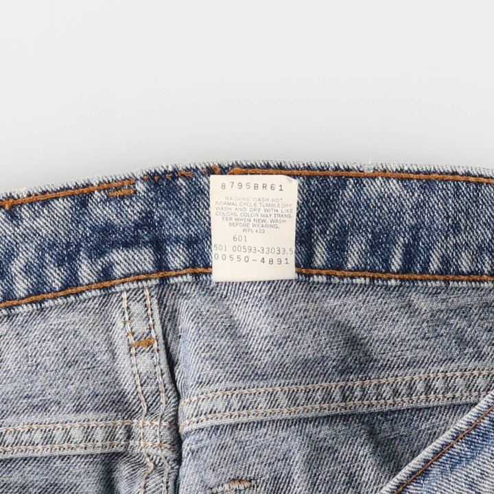 2000'S Levi's 0550-4891 Tapered Denim Pants, Made in USA, Men's Size 34 (approx.) cotton blue type Vintage Second Hand