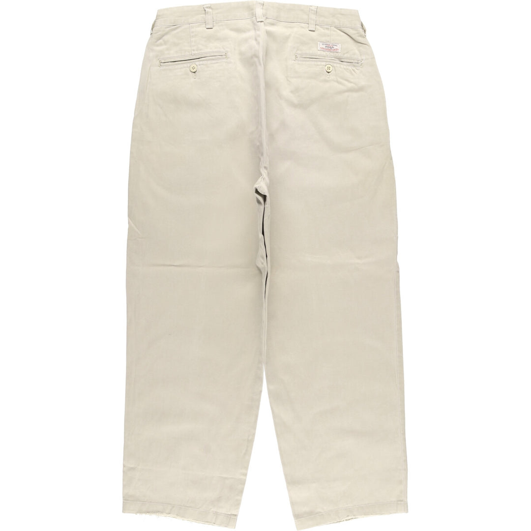 Ralph Lauren POLO by Ralph Lauren ANDREW PANT Two-pleat chino pants for men, equivalent to W34 cotton Beige type Vintage Second Hand