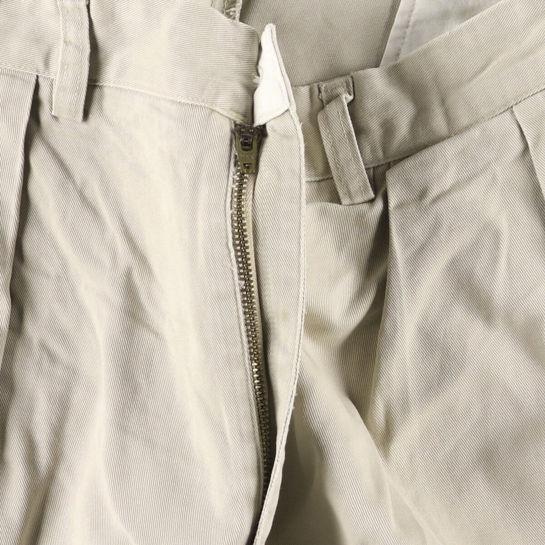 Ralph Lauren POLO by Ralph Lauren ANDREW PANT Two-pleat chino pants for men, equivalent to W34 cotton Beige type Vintage Second Hand