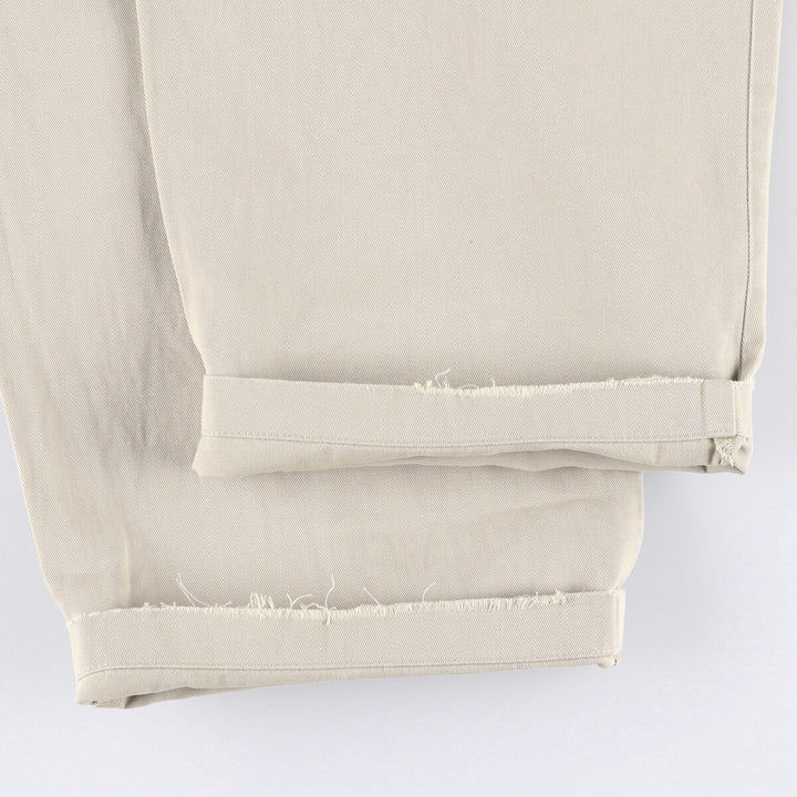 Ralph Lauren POLO by Ralph Lauren ANDREW PANT Two-pleat chino pants for men, equivalent to W34 cotton Beige type Vintage Second Hand