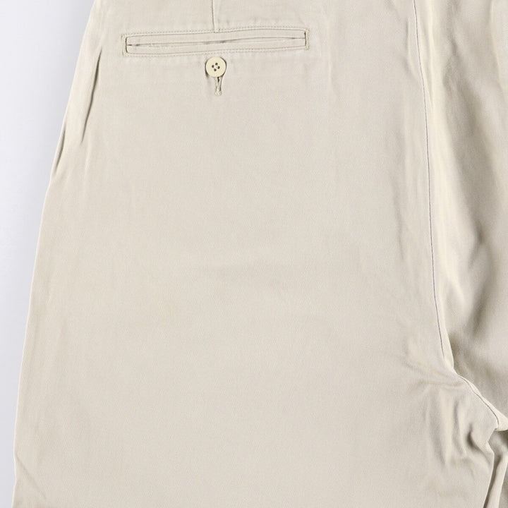 Ralph Lauren POLO by Ralph Lauren ANDREW PANT Two-pleat chino pants for men, equivalent to W34 cotton Beige type Vintage Second Hand