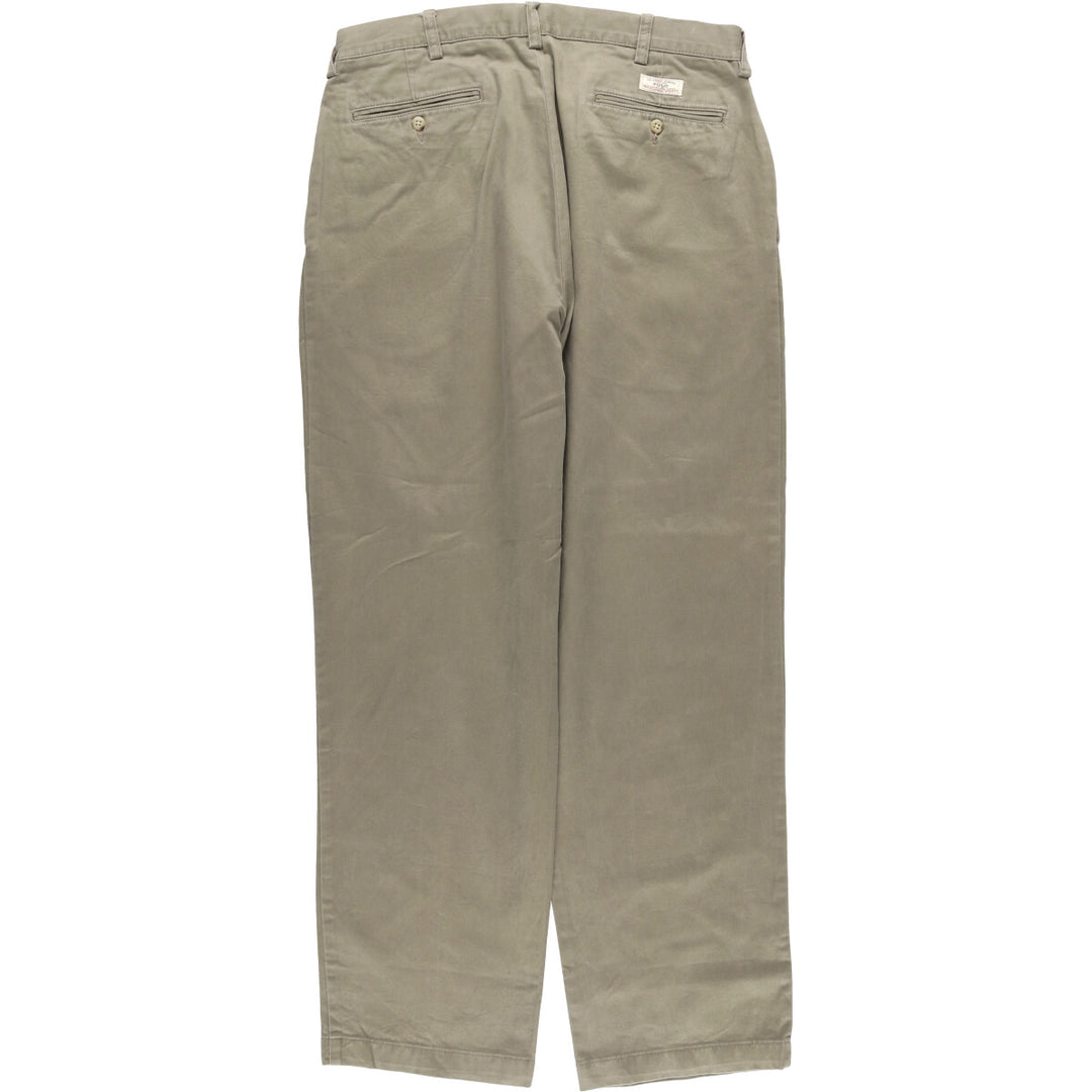 Ralph Lauren POLO by Ralph Lauren ANDREW PANT Two-pleat chino pants for men, equivalent to W34 cotton Khaki type Vintage Second Hand