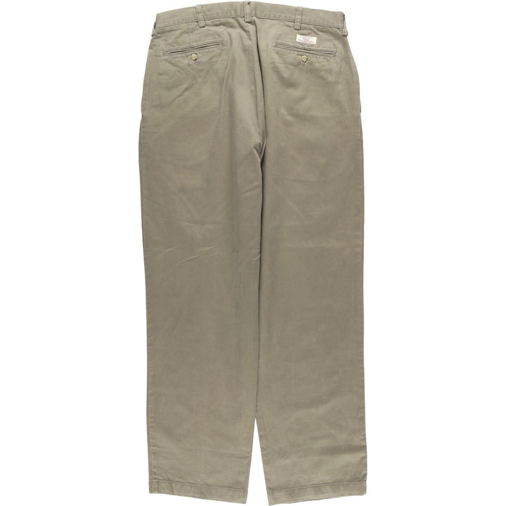 Ralph Lauren POLO by Ralph Lauren ANDREW PANT Two-pleat chino pants for men, equivalent to W34 cotton Khaki type Vintage Second Hand