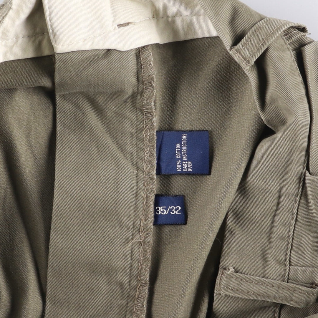 Ralph Lauren POLO by Ralph Lauren ANDREW PANT Two-pleat chino pants for men, equivalent to W34 cotton Khaki type Vintage Second Hand