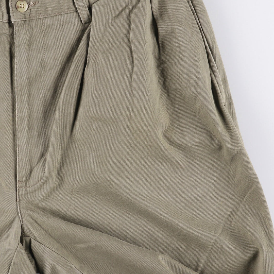 Ralph Lauren POLO by Ralph Lauren ANDREW PANT Two-pleat chino pants for men, equivalent to W34 cotton Khaki type Vintage Second Hand