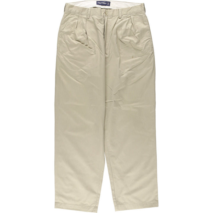 Ralph Lauren POLO GOLF Classic Golf Pant, two-pleat chino pants, men's size W34. cotton Beige type Vintage Second Hand