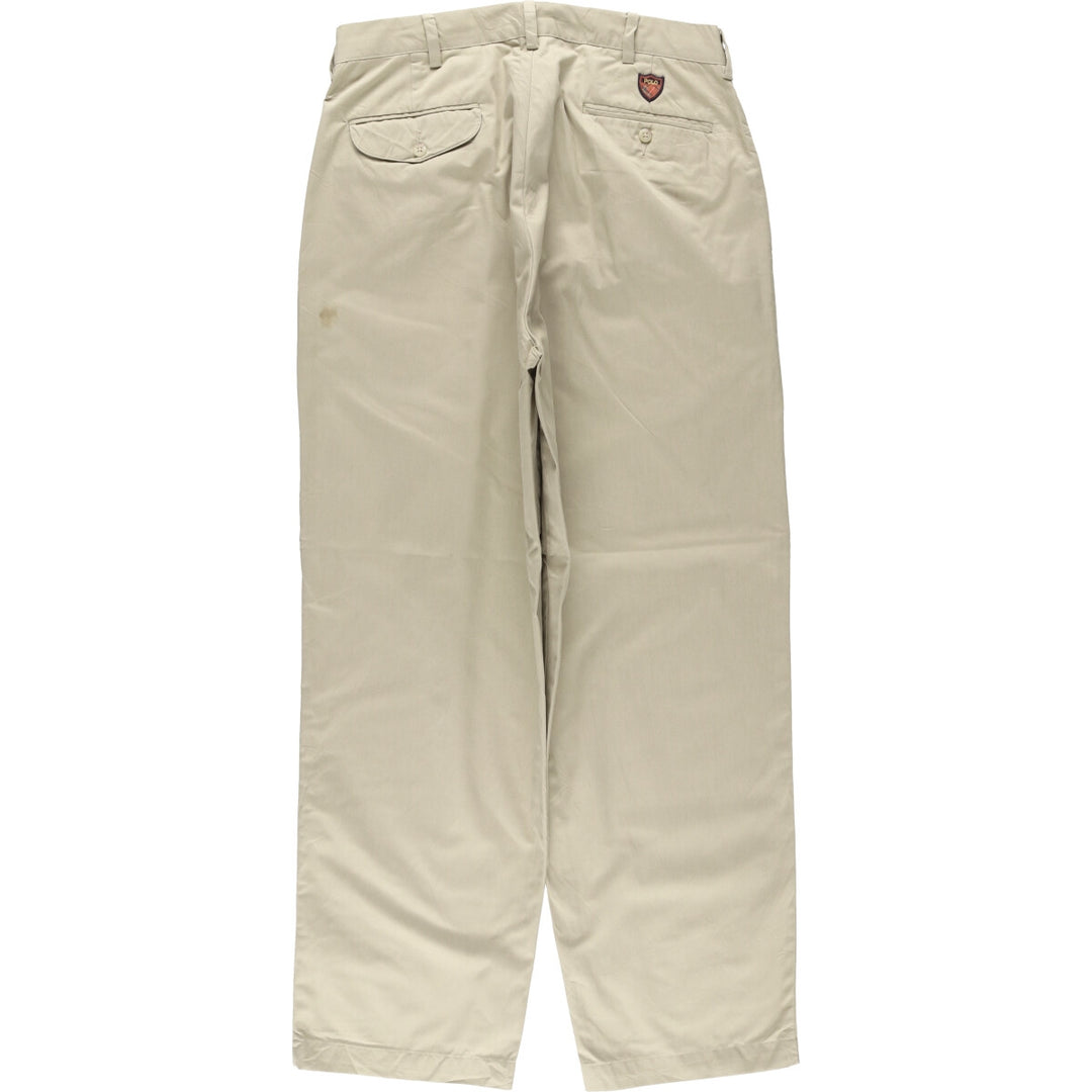Ralph Lauren POLO GOLF Classic Golf Pant, two-pleat chino pants, men's size W34. cotton Beige type Vintage Second Hand