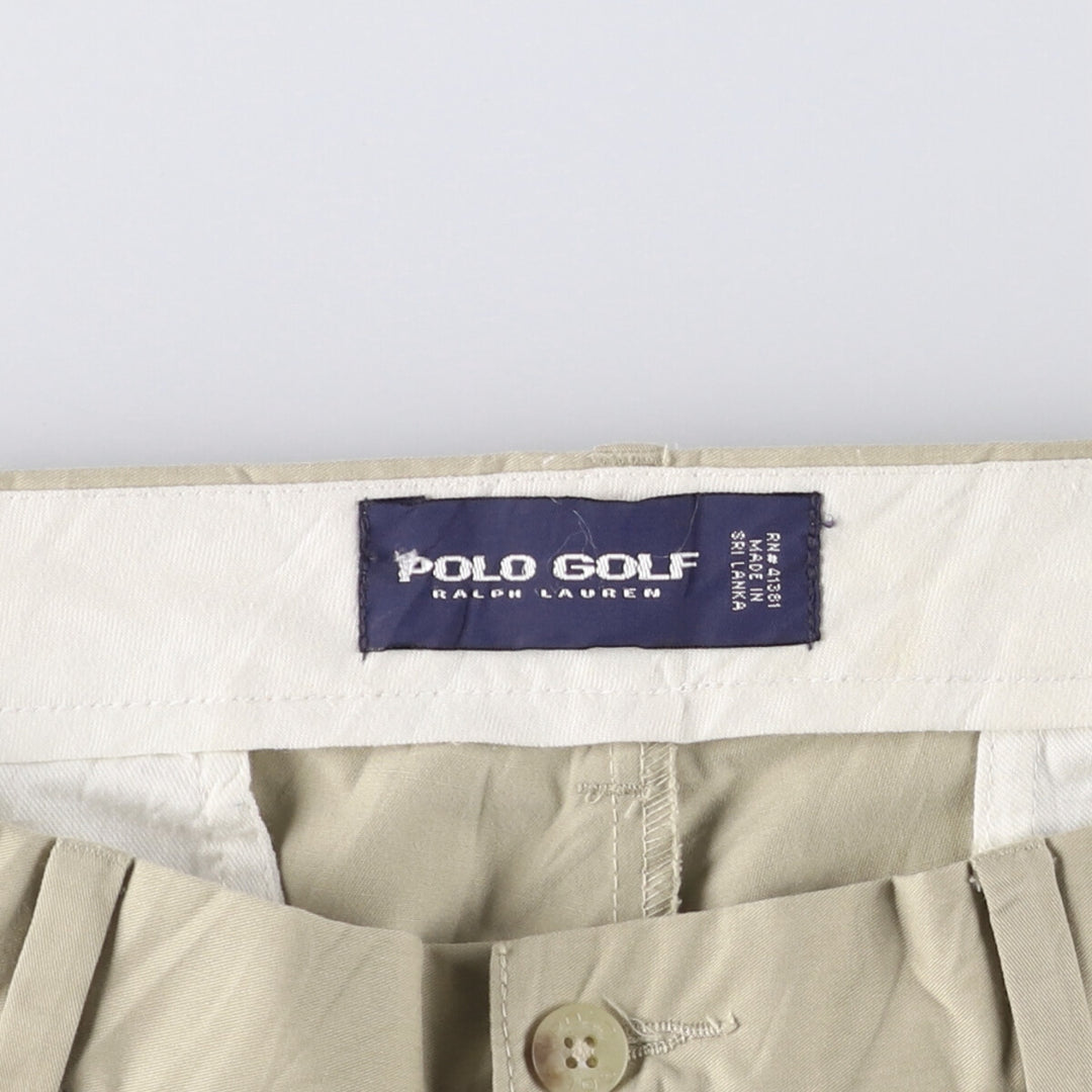 Ralph Lauren POLO GOLF Classic Golf Pant, two-pleat chino pants, men's size W34. cotton Beige type Vintage Second Hand