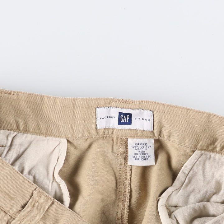 2000'S GAP FACTORY STORE Men's Cargo Pants, Size W37 cotton Beige type Vintage Second Hand