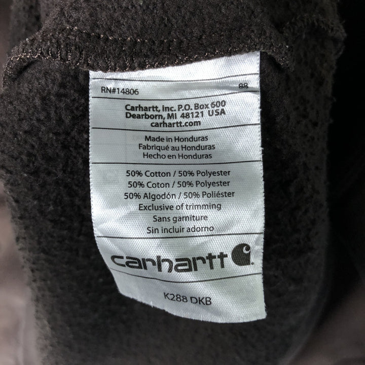 Carhartt ORIGINAL FIT sweatshirt pullover hoodie, men's XL size cotton brown type Vintage Second Hand