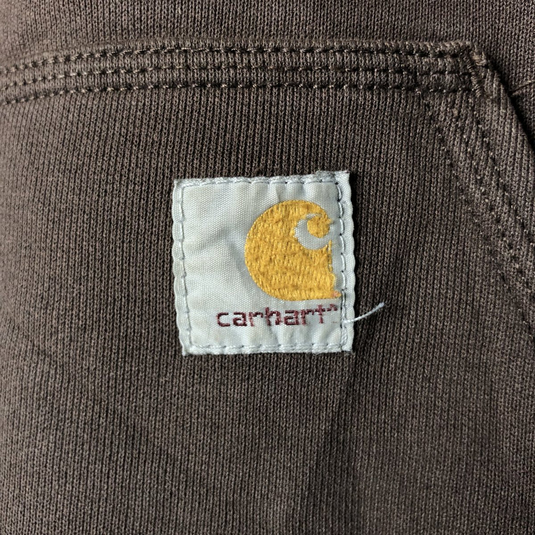 Carhartt ORIGINAL FIT sweatshirt pullover hoodie, men's XL size cotton brown type Vintage Second Hand