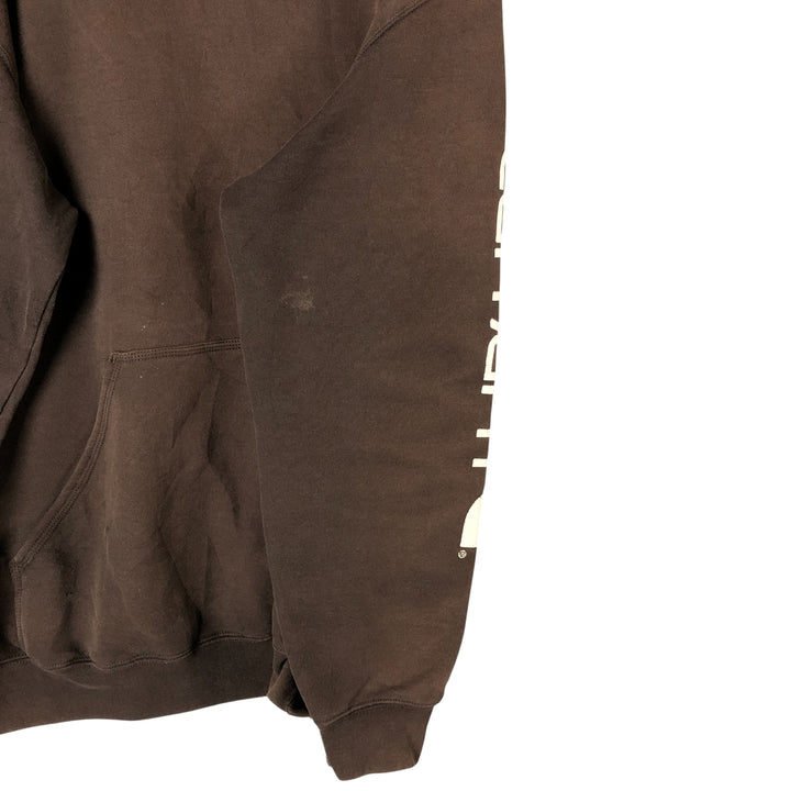 Carhartt ORIGINAL FIT sweatshirt pullover hoodie, men's XL size cotton brown type Vintage Second Hand