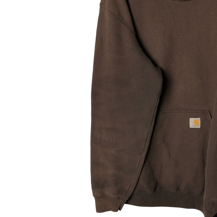 Carhartt ORIGINAL FIT sweatshirt pullover hoodie, men's XL size cotton brown type Vintage Second Hand