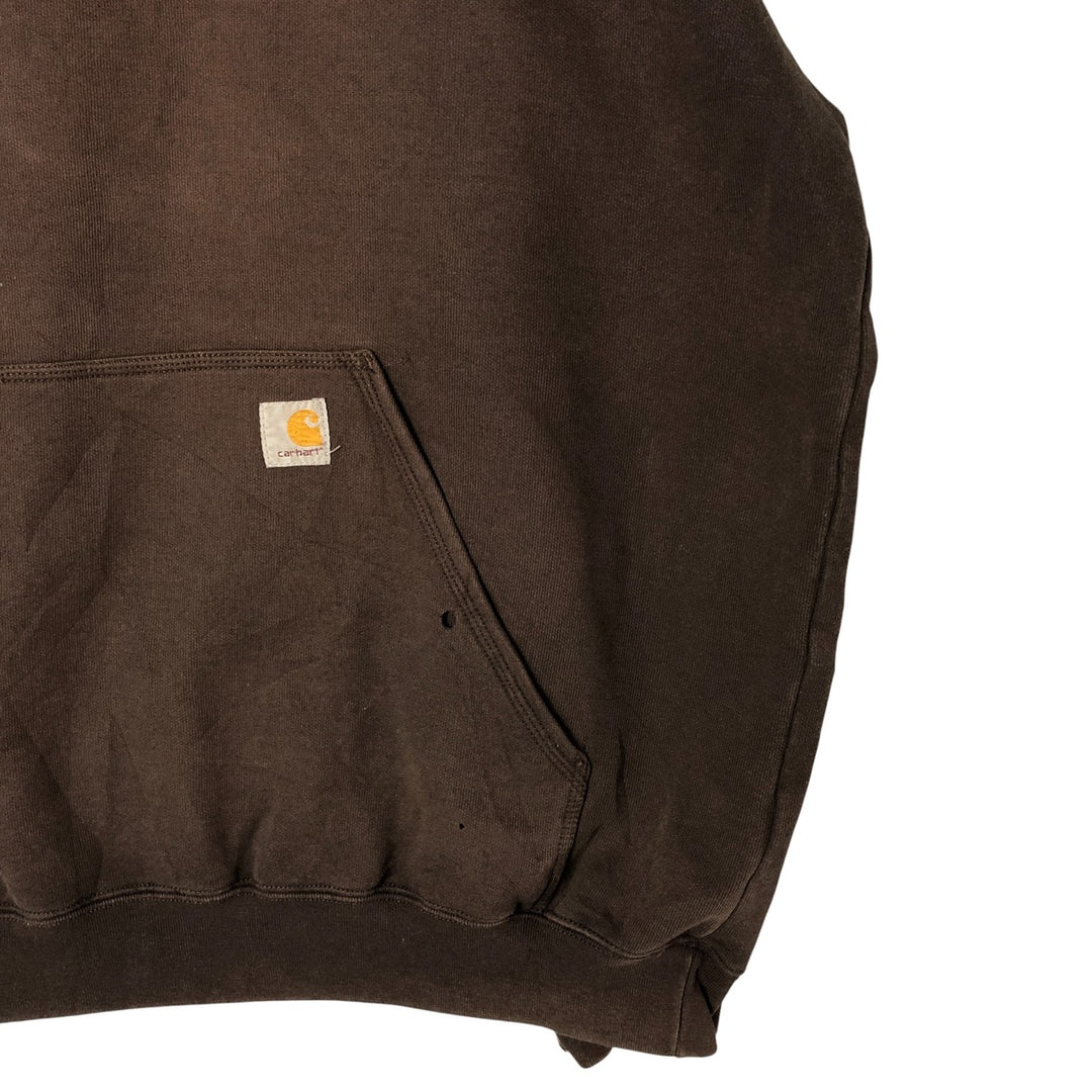 Carhartt ORIGINAL FIT sweatshirt pullover hoodie, men's XL size cotton brown type Vintage Second Hand