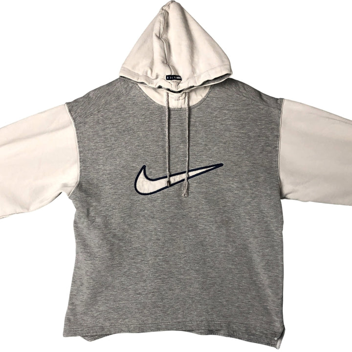 90'S Nike Sweatshirt Pullover Hoodie, Men's Size Medium, Vintage cotton gray type Vintage Second Hand