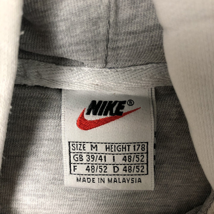 90'S Nike Sweatshirt Pullover Hoodie, Men's Size Medium, Vintage cotton gray type Vintage Second Hand