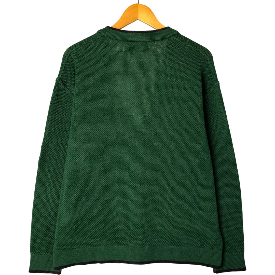 DAVID JORDA Acrylic Knit Cardigan, Men's XL acrylic green type Vintage Second Hand