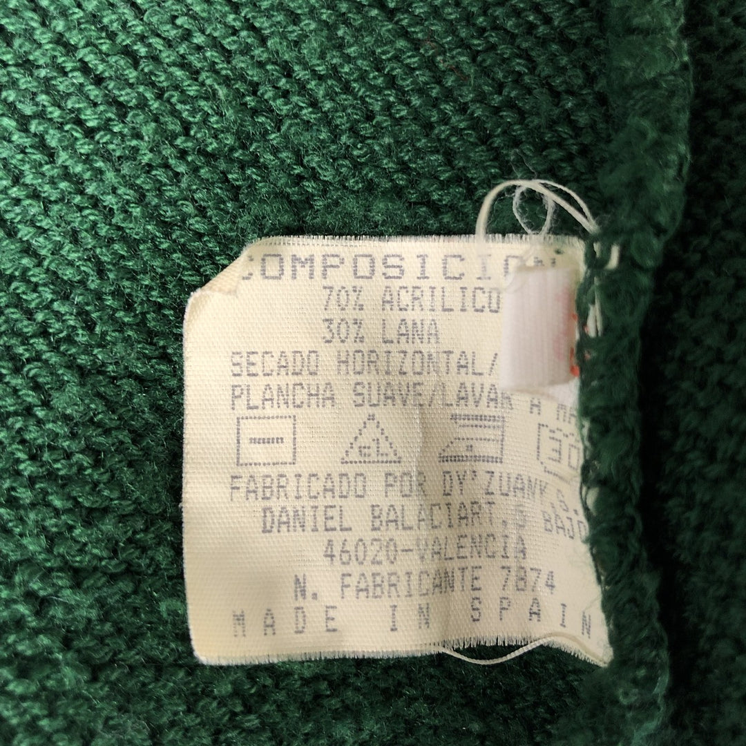DAVID JORDA Acrylic Knit Cardigan, Men's XL acrylic green type Vintage Second Hand