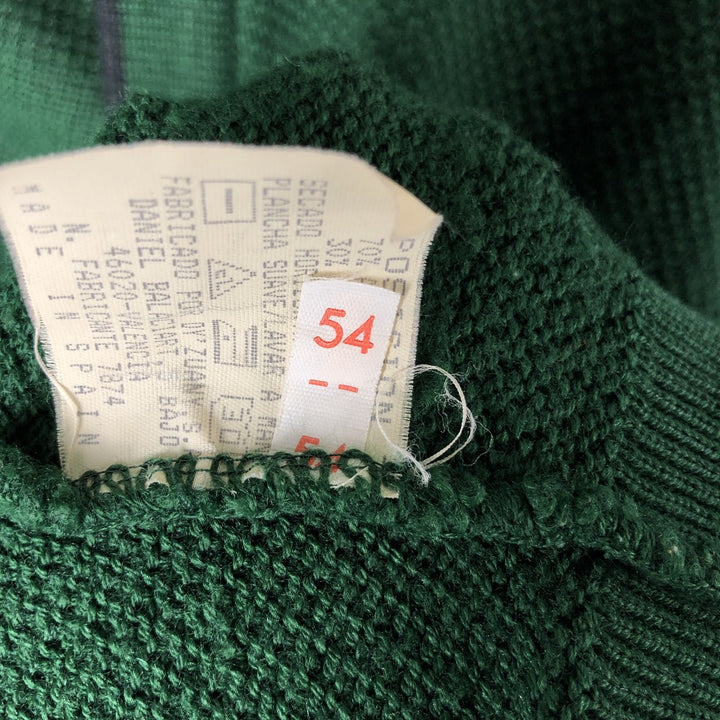 DAVID JORDA Acrylic Knit Cardigan, Men's XL acrylic green type Vintage Second Hand