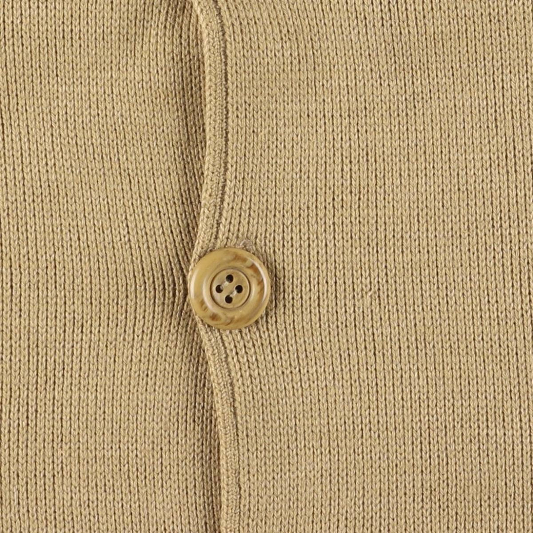 MARCO TRICOT collared knit jacket, men's size L unclear brown type Vintage Second Hand