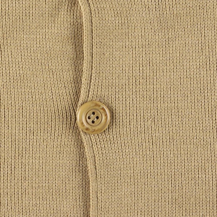 MARCO TRICOT collared knit jacket, men's size L unclear brown type Vintage Second Hand