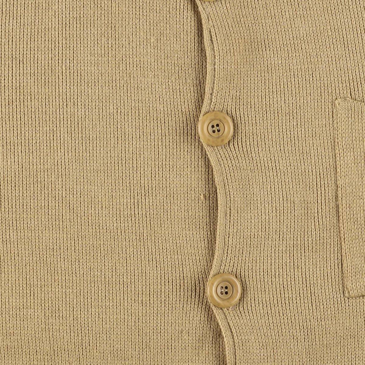 MARCO TRICOT collared knit jacket, men's size L unclear brown type Vintage Second Hand